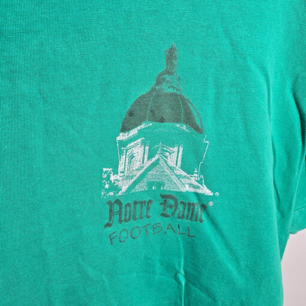 Vintage Notre Dame Fighting Irish "Wake Up The Echos" Worn in Distressed Tee XL